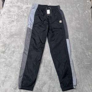 NWT Peloton Wind Trackpants‎ Running Men's S  Waist Black Gray Drawstring